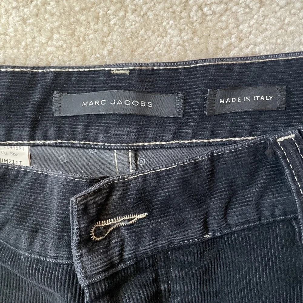 VTG Marc Jacobs Made in Italy Black Corduroy Pants Gibo SpA Men's US 38 RARE Y2K